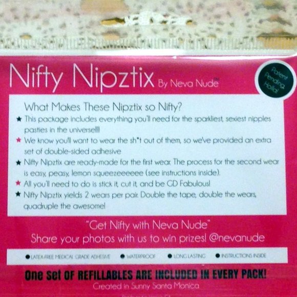 New candy cane Christmas nipple pasties - Picture 3 of 7